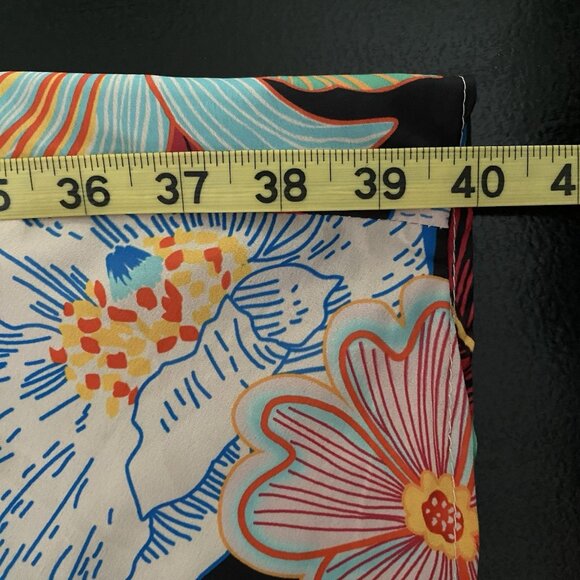 Rachel Zoe Full Maxi Skirt L Colorful Maximalism Resort Floral Tropical Print - Picture 12 of 12